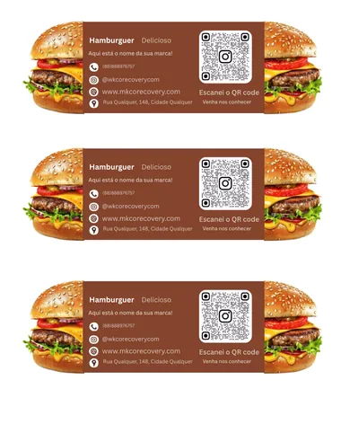 Cartão Hamburgueria